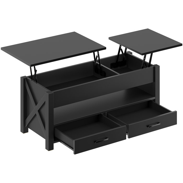 Loon Peak® Dextyn Lift Top Coffee Table with Hidden Compartment and